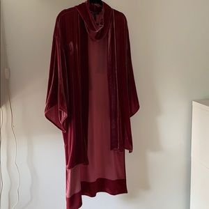 BCBG burgundy velvet jacket